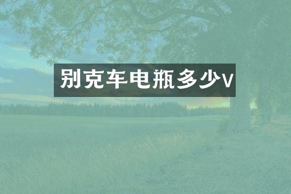 别克车电瓶多少v