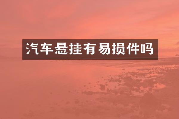汽车悬挂有易损件吗
