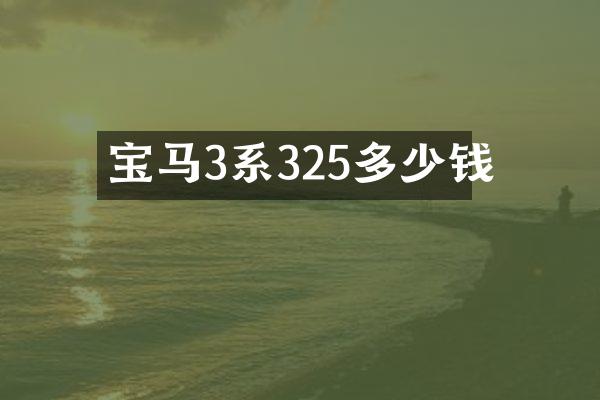 宝马3系325多少钱