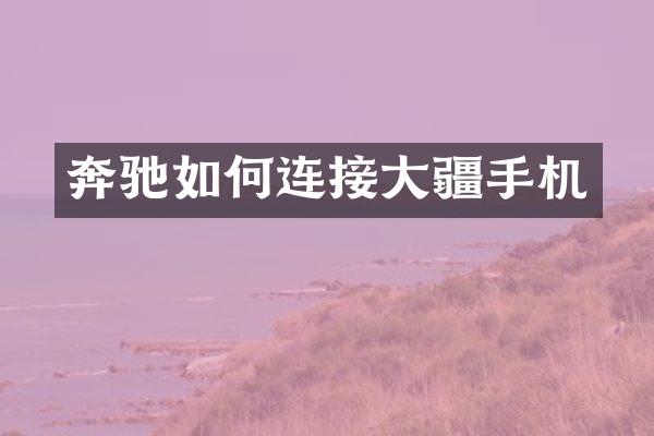 奔驰如何连接大疆手机
