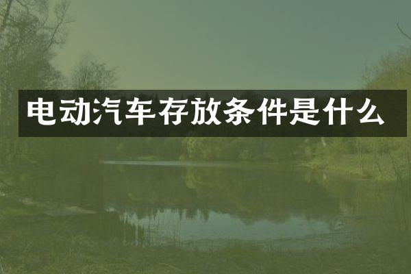 电动汽车存放条件是什么