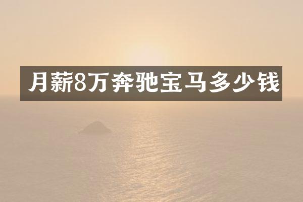 月薪8万奔驰宝马多少钱