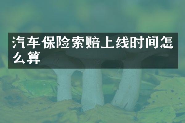 汽车保险索赔上线时间怎么算