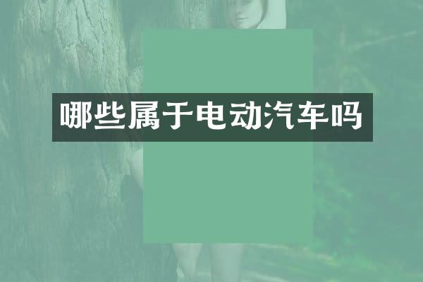 哪些属于电动汽车吗
