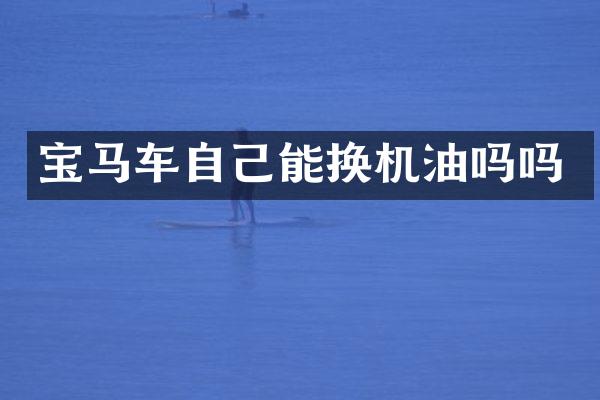 宝马车自己能换机油吗吗