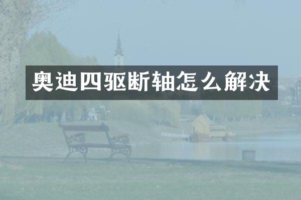 奥迪四驱断轴怎么解决