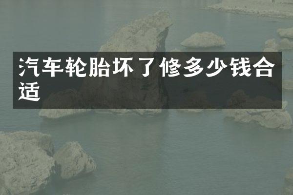 汽车轮胎坏了修多少钱合适
