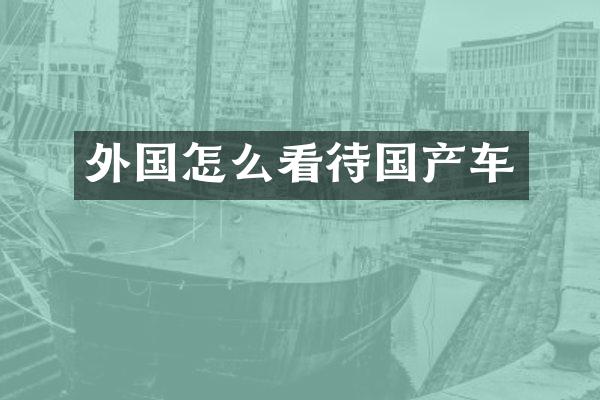 外国怎么看待国产车