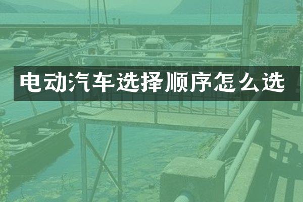 电动汽车选择顺序怎么选