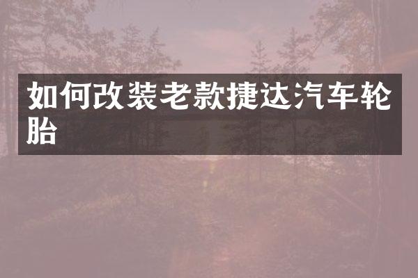 如何改装老款捷达汽车轮胎