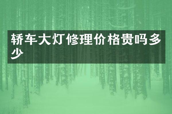 轿车大灯修理价格贵吗多少