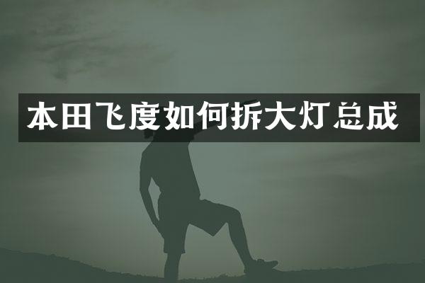 本田飞度如何拆大灯总成
