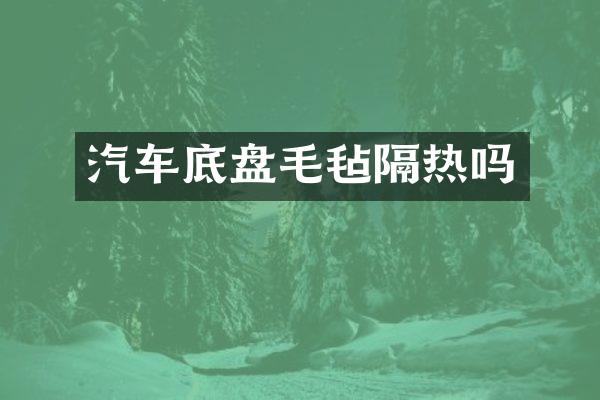 汽车底盘毛毡隔热吗