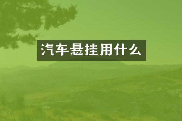 汽车悬挂用什么