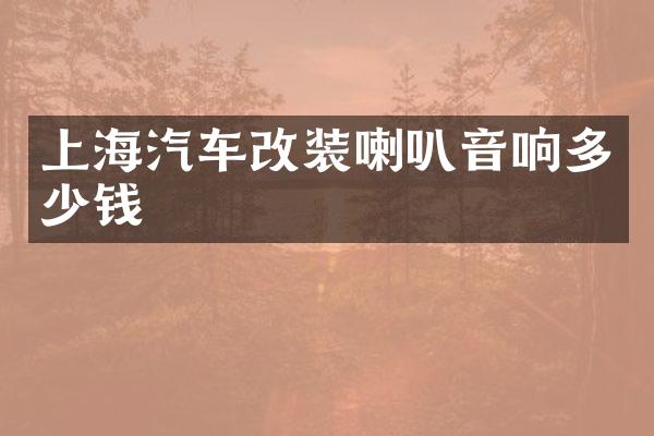 上海汽车改装喇叭音响多少钱