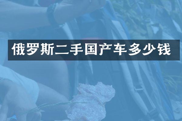 俄罗斯二手国产车多少钱