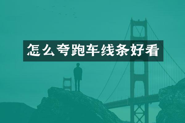 怎么夸跑车线条好看