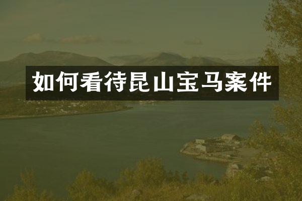 如何看待昆山宝马案件