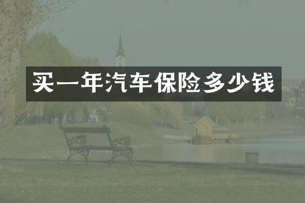 买一年汽车保险多少钱