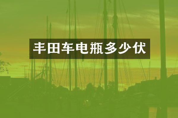 丰田车电瓶多少伏