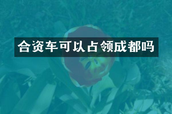 合资车可以占领成都吗