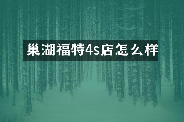 巢湖福特4s店怎么样
