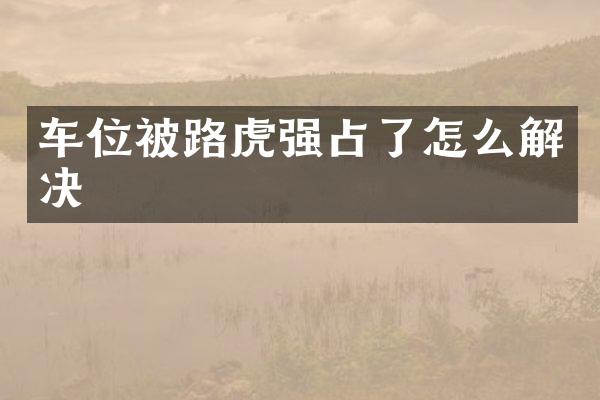 车位被路虎强占了怎么解决