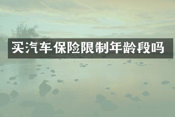 买汽车保险限制年龄段吗