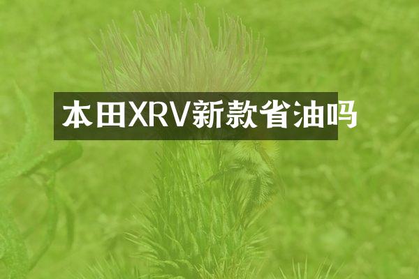 本田XRV新款省油吗