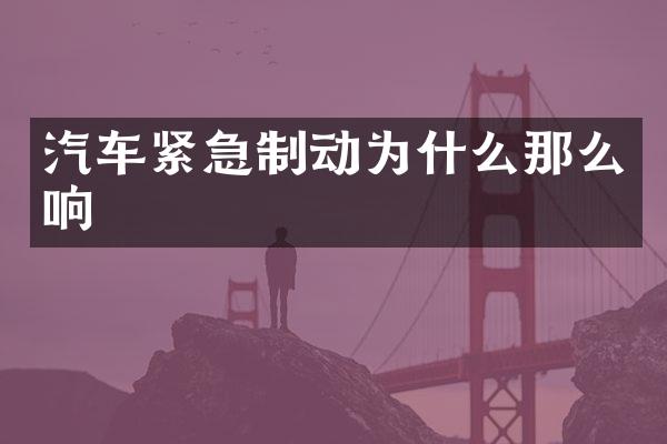 汽车紧急制动为什么那么响