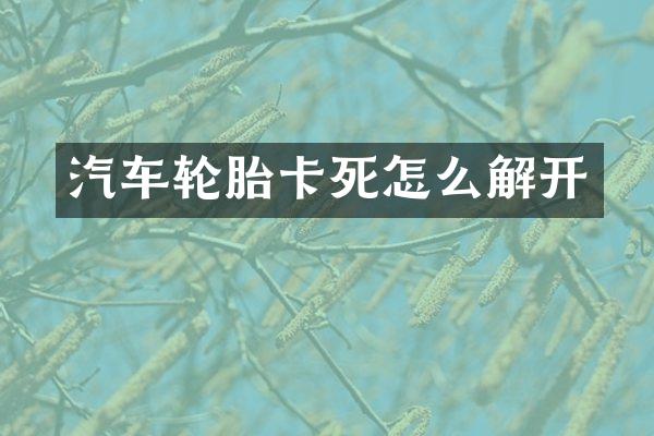 汽车轮胎卡死怎么解开