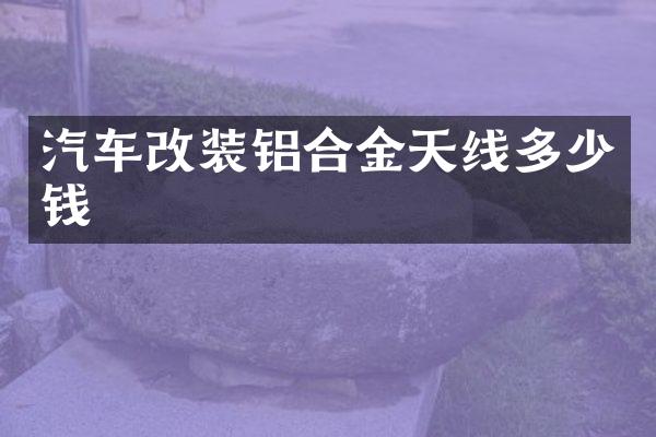 汽车改装铝合金天线多少钱