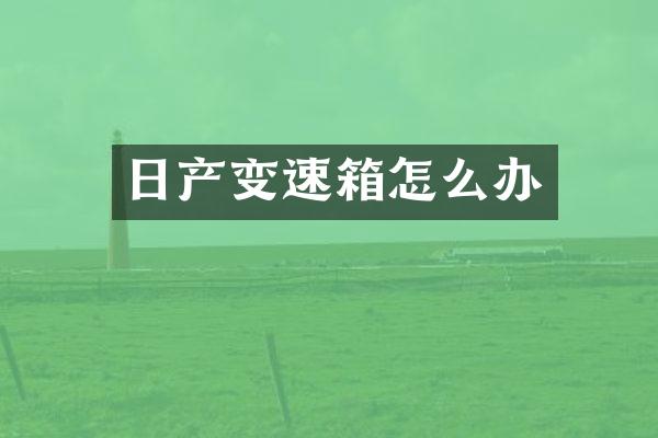 日产变速箱怎么办