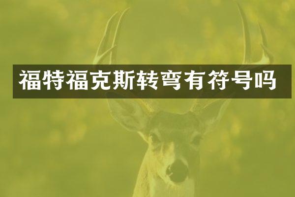 福特福克斯转弯有符号吗