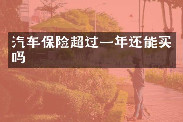 汽车保险超过一年还能买吗
