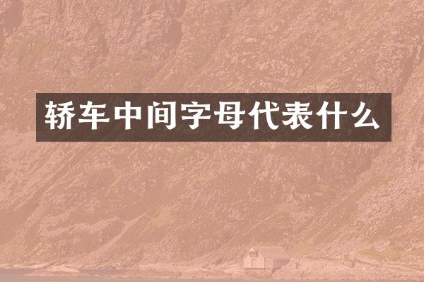 轿车中间字母代表什么