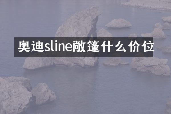 奥迪sline敞篷什么价位