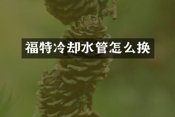 福特冷却水管怎么换