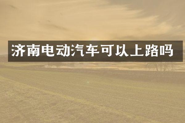 济南电动汽车可以上路吗