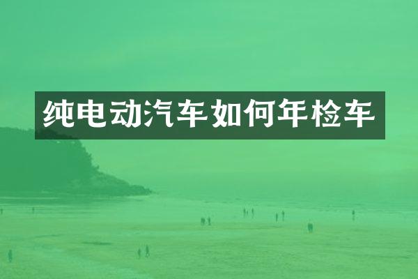 纯电动汽车如何年检车