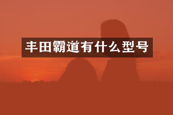丰田霸道有什么型号