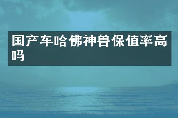 国产车哈佛神兽保值率高吗