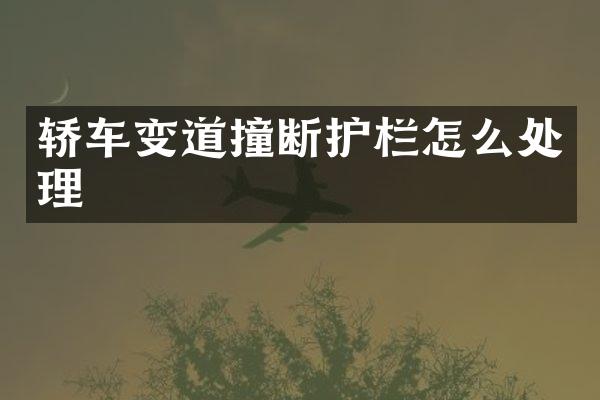 轿车变道撞断护栏怎么处理