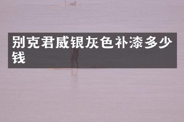 别克君威银灰色补漆多少钱