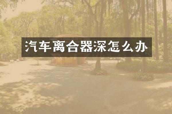 汽车离合器深怎么办