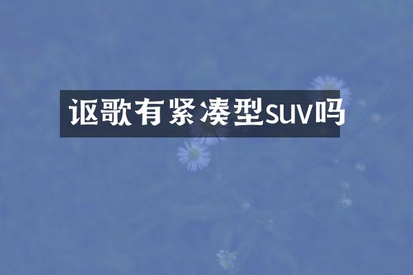 讴歌有紧凑型suv吗