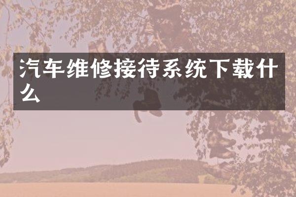 汽车维修接待系统下载什么