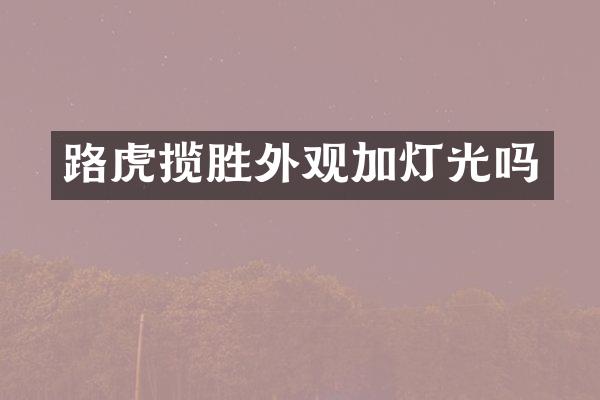 路虎揽胜外观加灯光吗