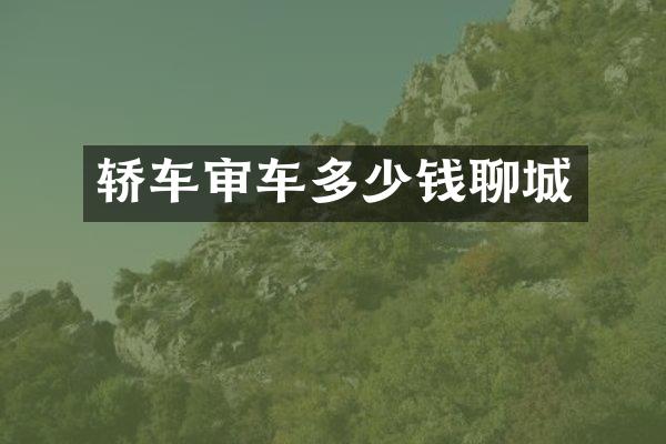 轿车审车多少钱聊城