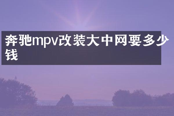 奔驰mpv改装大中网要多少钱